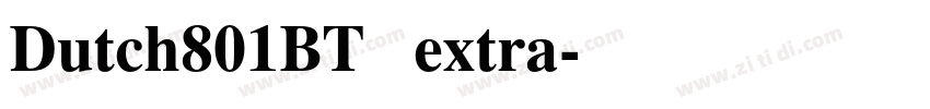 Dutch801BT   extra字体转换